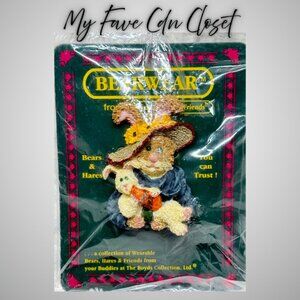 Vintage Boyds Bears Folkwear Brooch*#26148 Momma McHare with Baby Hopkins